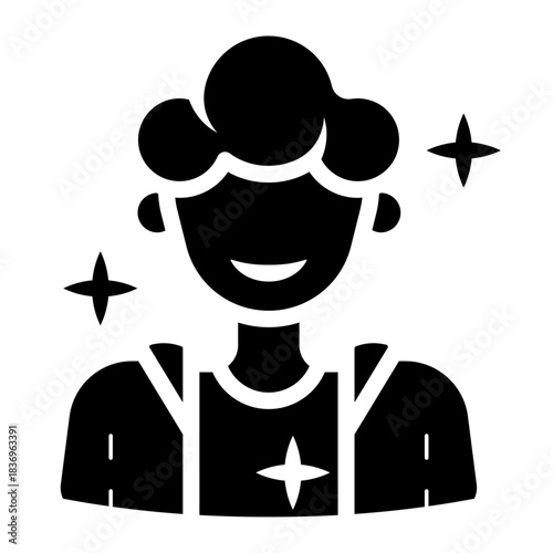 male celebrity glyph icon