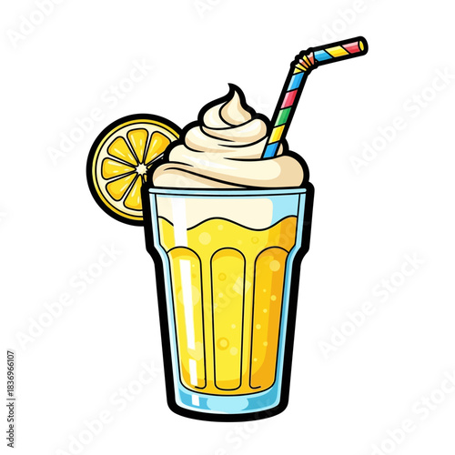 Refreshing citrus lemonade in a tall glass garnished with lemon slice and