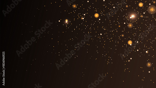 Gold Dust Magic Glitter Shine Flare Light. Perfect for advertising, web design, and marketing projects. Vector illustration.