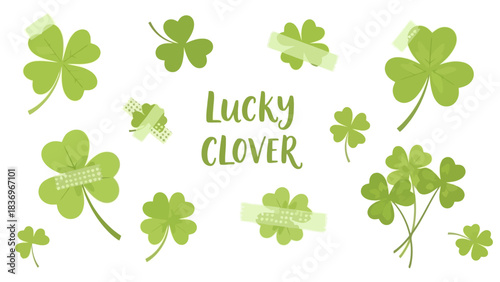 Lucky Clover Collection Shamrock Leaves and Tapes for St