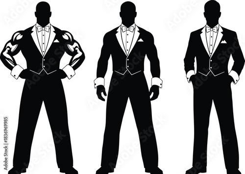 silhouettes of business people
