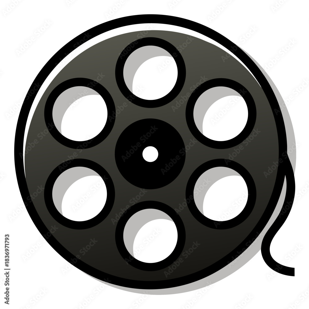 Fototapeta premium film reel isolated on white background