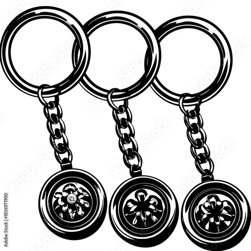 vector illustration of keys