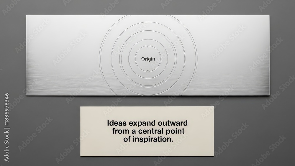 Fototapeta premium Concentric Circles Representing Idea Expansion from Origin