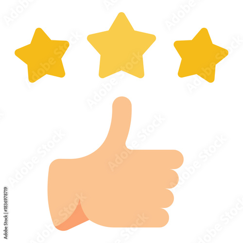 rating stars flat icon