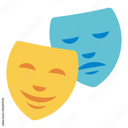 theater mask flat icon