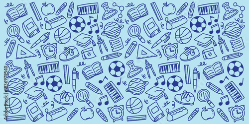 Hand drawn school and education doodle element vector illustration