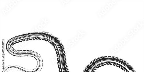 Tire track. Car, bike, motorcycle. Eps 10