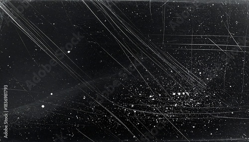 Subatomic Particle Tracks in Bubble Chamber Photographic Plate