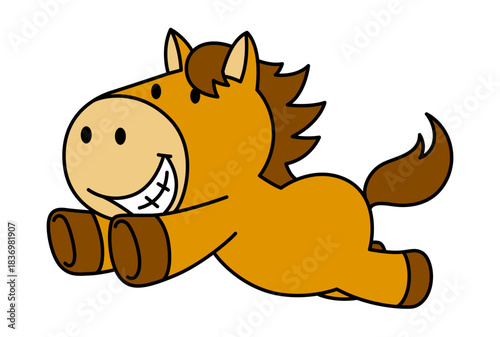 走る馬のキャラクター