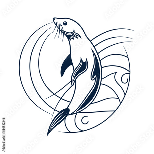 Hatched Texture Minimal Animal