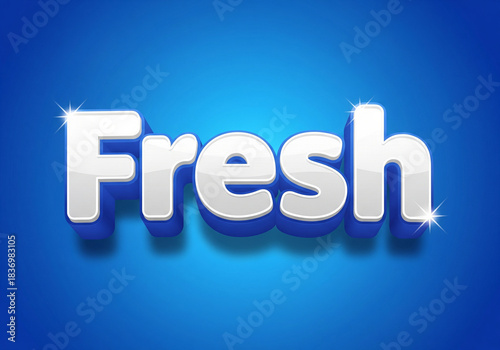 Fresh 3d text effect, fresh text effect, text effect
