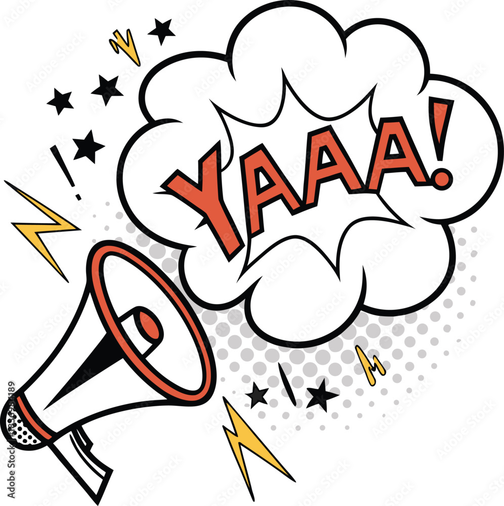 Fototapeta premium Cheerleading Megaphone and Bow Designs with Custom Text and A Graphics vector illustration mégaphone : agence de notation