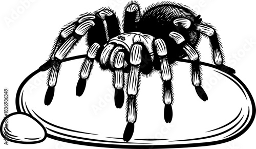 arachnids gaze an intricate emblem of natures primal enigma, isolated on transparent background