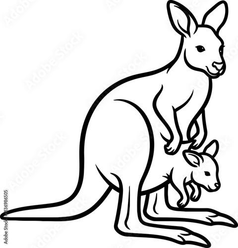 aussie affinity the unbreakable bond of motherhood in the wild, isolated on transparent background