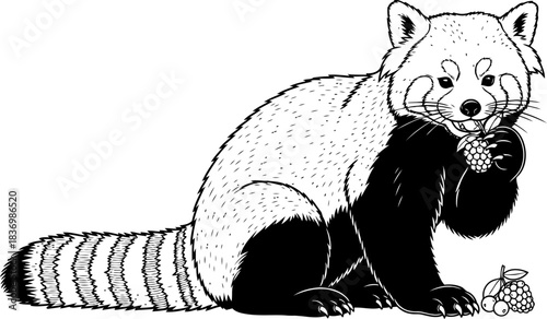 berry bliss an adorable woodland dwellers delightful snack time, isolated on transparent background