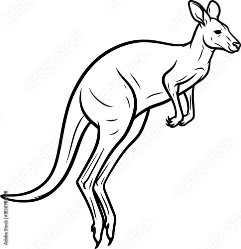 bounding spirit agile momentum captured in australias iconic leap, isolated on transparent background