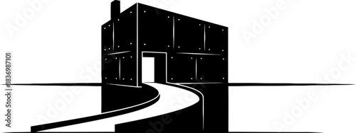 gateway to tomorrow architectural vision unveiling new horizons, isolated on transparent background