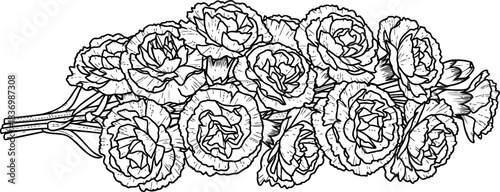 ink bloom classic illustration weaving tales of growth, love, and celebration, isolated on transparent background