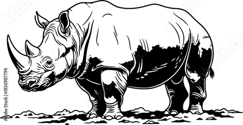 primal majesty the unyielding spirit of a wilderness giant, isolated on transparent background