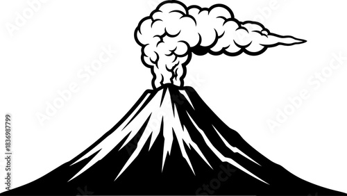 primal roar natures untamed power unleashed in a volcanic ascent, isolated on transparent background