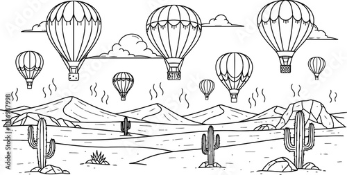 skybound horizons desert dreams unfold in a dance of wind and wanderlust, isolated on transparent background