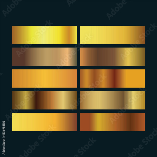 Abstract vector illustration of a gold bar business pattern background banner template design with yellow ribbon frame