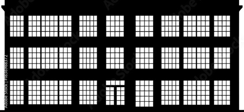 urban fabric a graphic symphony of collective life and enduring architectural form, isolated on transparent background