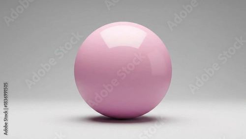 Pink sphere in focus: A captivating, high-angle composition presents a sleek, perfectly spherical object in a soft pink hue, emanating a sense of purity.