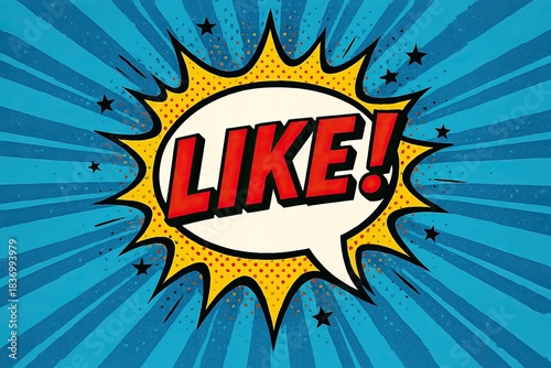 Retro Comic Style 'LIKE!' Burst