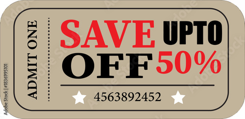 Admit One: Grab your discount ticket and $\text{SAVE UPTO 50\%}$ OFF instantly