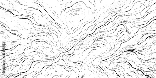 Seamless vector texture of the wood bark with a decorative line art pattern, perfect for textile or wallpaper backdrop design