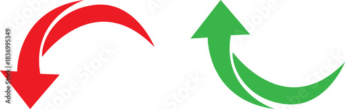 Market Fluctuation: Profit, Loss, and Data Change Arrows