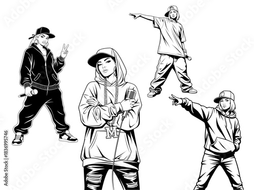 Female Rapper Hip Hop Artist Posing