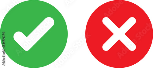 Decision Duo: Checkmark and X for Yes/No Validation
