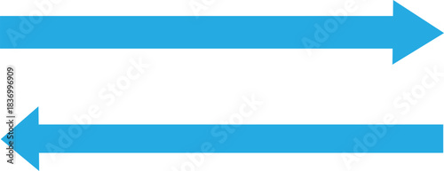 Blue bidirectional arrow icons - stock vector.
