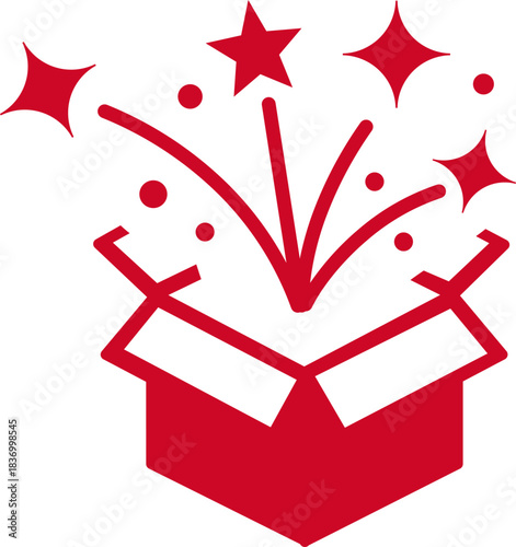 Christmas surprise gift fill icon