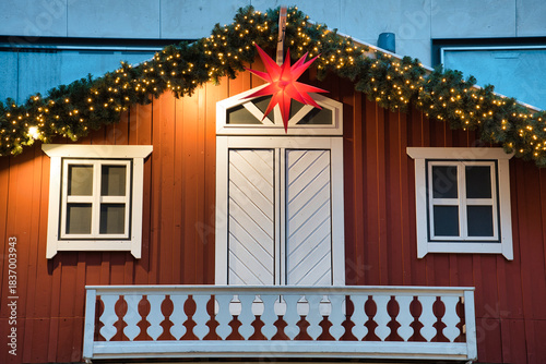 traditional xmas house