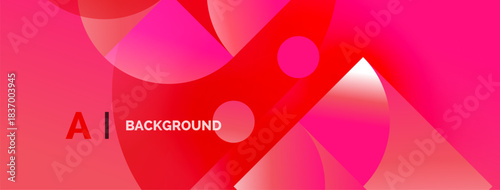 Abstract vibrant pink background. Overlapping shapes create dynamic visual effect. Text reads AI BACKGROUND. Modern design.