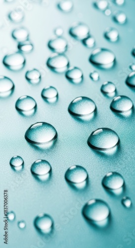 Wallpaper Mural Macro close-up of water droplets on a smooth surface Torontodigital.ca