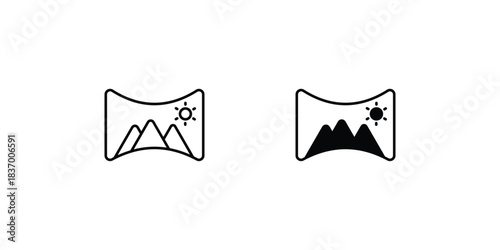 Picture set icon with white background vector stock illustration