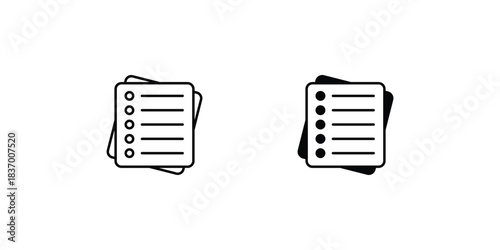 Menu  set icon with white background vector stock illustration