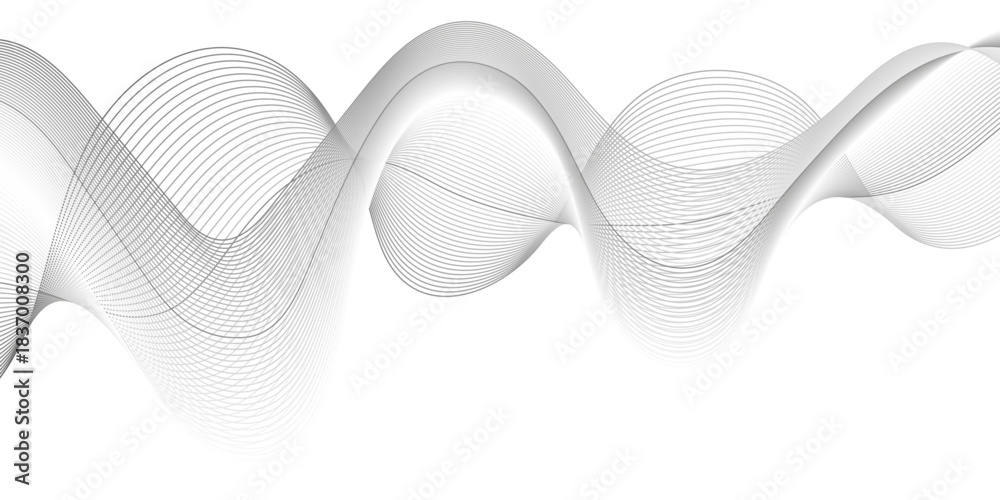 Fototapeta premium Abstract blend wave lines and technology background. Background lines wave abstract stripe design. White background, mesh abstract, vector gradient line soft blend.