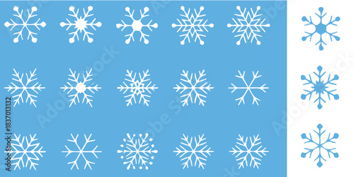 Delicate snowflakes on a light blue background bring a cool, wintery feel perfect for seasonal projects and holiday promotions