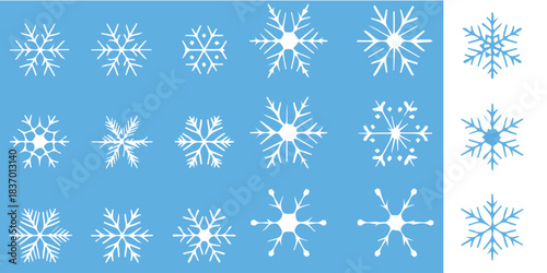 Delicate snowflakes on a light blue background bring a cool, wintery feel perfect for seasonal projects and holiday promotions