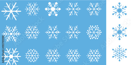 Delicate snowflakes on a light blue background bring a cool, wintery feel perfect for seasonal projects and holiday promotions