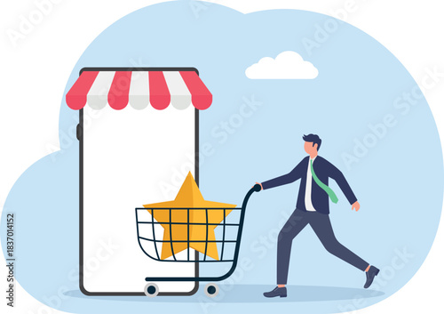 illustrating giving ratings for marketplace performance
