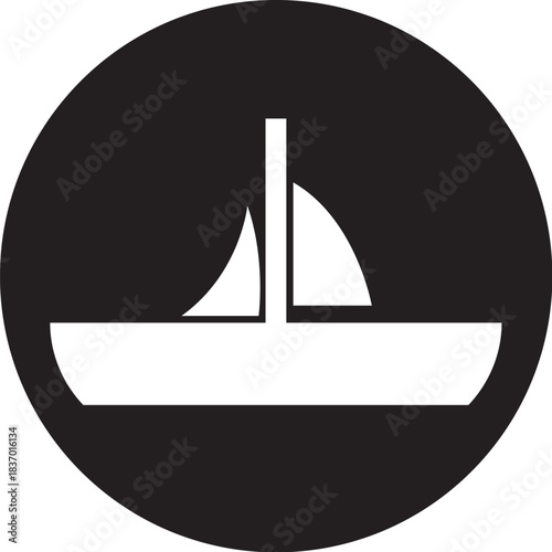 sailboat icon black silhouette vector clipart illustration design.