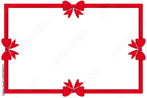 Red Bowtie Ribbon Frame