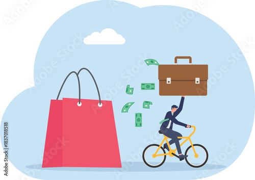 illustration of protecting wealth from unnecessary shopping needs
